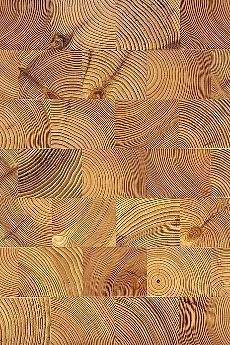 image of end grain pine flooring